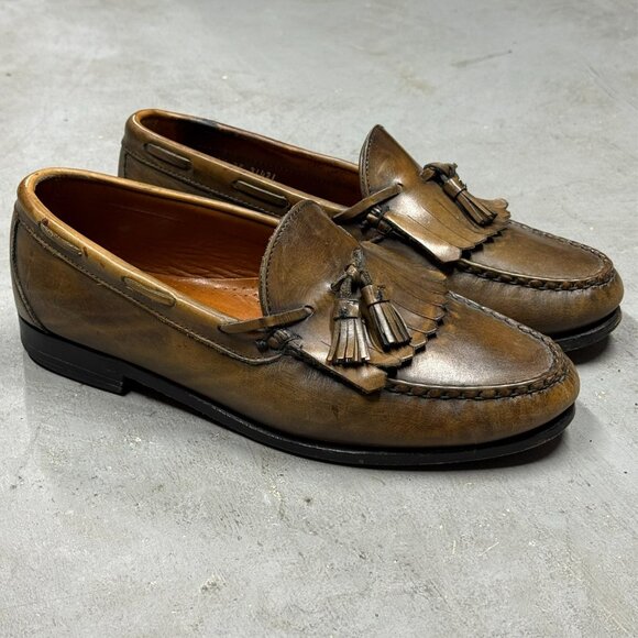 Allen Edmonds Lowry Hill Mens Shoes Size 10.5 USA Brown Kiltie Tassel Loafers - Picture 1 of 7